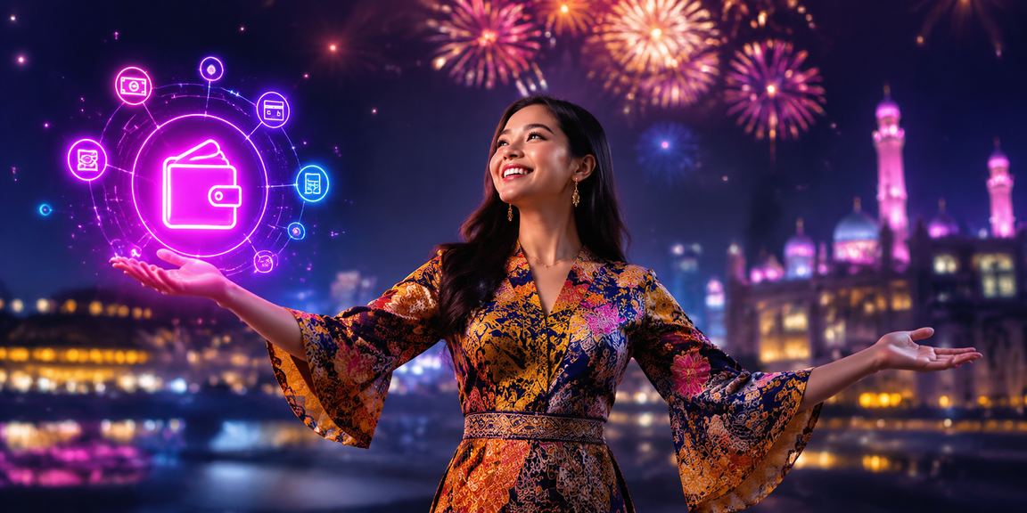 Pengguna Seremban membuat deposit dengan corak batik latar belakang